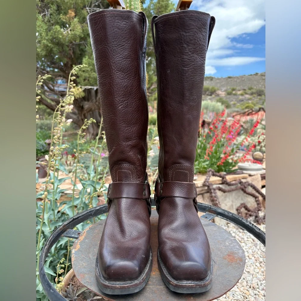 Frye 15R Tall Harness Boots - Picture 3 of 16